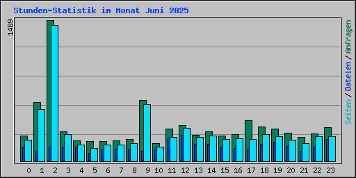 Stunden-Statistik im Monat Juni 2025