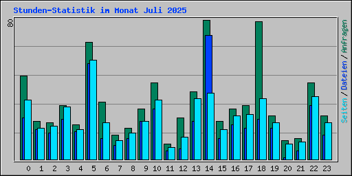 Stunden-Statistik im Monat Juli 2025